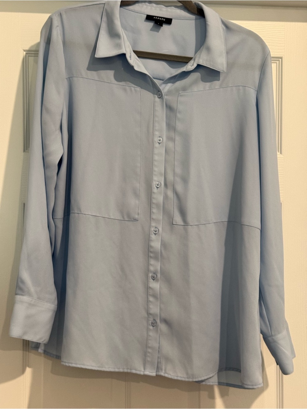 Alfani Light Blue Long-Sleeve Button-Down Shirt